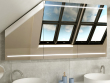 LED Spiegelschrank nach Maß für Dachschräge Larvik