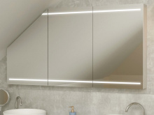 LED Spiegelschrank nach Maß für Dachschräge Larvik