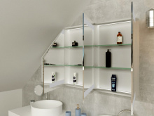 Design Spiegelschrank für Dachschräge Lulea