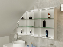 LED Spiegelschrank für Dachschräge Ostfold