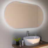 Spiegel Hintergrundbeleuchtung mit Rundung Sauda