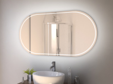 LED Spiegel mit Rundung Stord