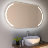 Spiegel Bad LED mit Rundung Svelvik