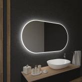 LED Spiegel Bad mit Rundung Vadso