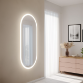 Ovaler LED Spiegel Bad Odda