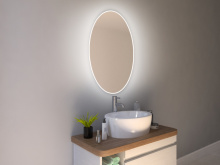 ovaler LED Badspiegel Risor