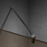 Duschwand Glas Parsol Bronze/Gold Levi Top Fix