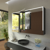 Spiegelschrank nach Maß mit Uhr Vince NEO