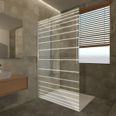 Duschwand nach Maß mit Dekor Kali I