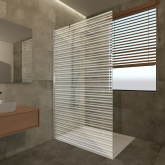 Duschwand Glas mit Dekor Kali III