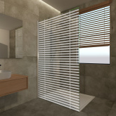 Duschtrennwand auf Maß mit Dekor Kali V