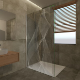 Glas Duschwand mit Dekor Fantasia I