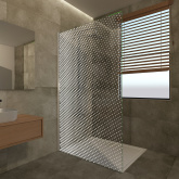 Duschtrennwand Glas auf Maß Dekor Punto II