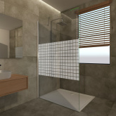 Duschwand mit Dekor Quadra I