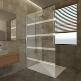 Glas Duschtrennwand mit Dekor Kali VI