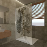 Duschwand nach Maß mit Motiv Draco