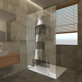 Duschwand nach Maß mit Motiv Marina I