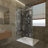 Duschwand Glas mit Motiv Aqua I