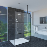 Duschwand Nero I Top Fix