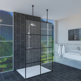 Duschwand Nero II Top Fix