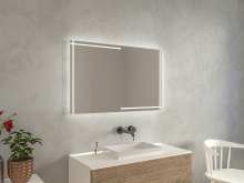 Schicker Badezimmerspiegel LED Halla