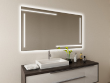 Eleganter Badspiegel mit LED Hildis