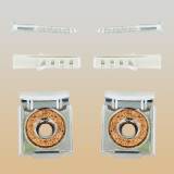 4 Klammern zur Spiegelhalterung Stahl verchromt