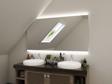 Badezimmerspiegel LED für Dachschräge Barrit