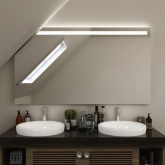 LED Badspiegel für Dachschrägen - Spiegel mit Schräge nach Maß LED Badspiegel für Dachschrägen - Spiegel mit Schräge nach Maß