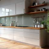 Alpinweisse Küchenrückwand REF 9003