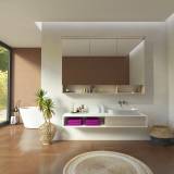 Bad Spiegelschrank mit Leuchte und Regal Freia II