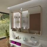 Bad Spiegelschrank mit Leuchte und Regal Freia II