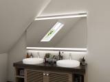 Badezimmerspiegel LED mit Dachschräge Torid