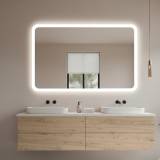 Badezimmerspiegel mit runden Ecken Lykka