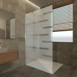 Duschwand Echtglas mit Dekor Shiva II