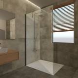 Duschwand Glas Halterung/Profil schwarz Nigra