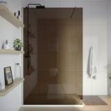 Duschwand Glas Parsol Bronze/Gold Levi Top Fix