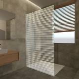 Duschwand Glas mit Dekor Kali III