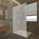 Duschwand Glas mit Dekor Quadra II