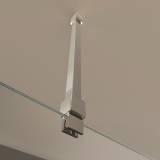 Duschwand Parsol Grau freistehend | 8 mm ESG Glas nach Maß - Lian