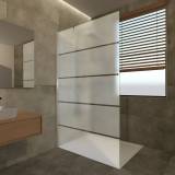 Duschwand aus ESG Glas Malou