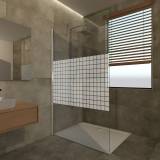 Duschwand mit Dekor Quadra I