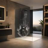 Duschwand mit Motiv Gitarre | Rockstar