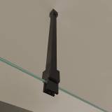 Duschwand mit schwarzer Rahmen-Optik | freistehend 8 mm ESG nach Maß - Nero 3