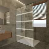 Glas Duschtrennwand mit Dekor Kali VI