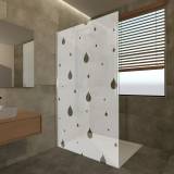 Glas Duschwand auf Maß mit Dekor Goccia I