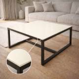 Glasplatte Tisch Hell-Beige - REF 1015, 6 mm