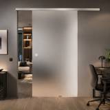 Glasschiebetür Satinato Milchglas-Optik Stripes 1/IS