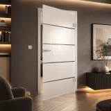 Glastür lackiert Lines 2