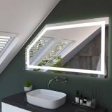 LED Spiegel mit Beleuchtung und Dachschräge Aage